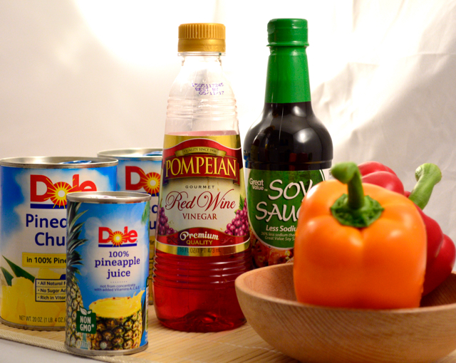 Ingredients for low sodium sweet n' sour sauce